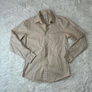 Brooks Brothers Original Regent Y2K Dress Prep Tan Button Up Shirt Small